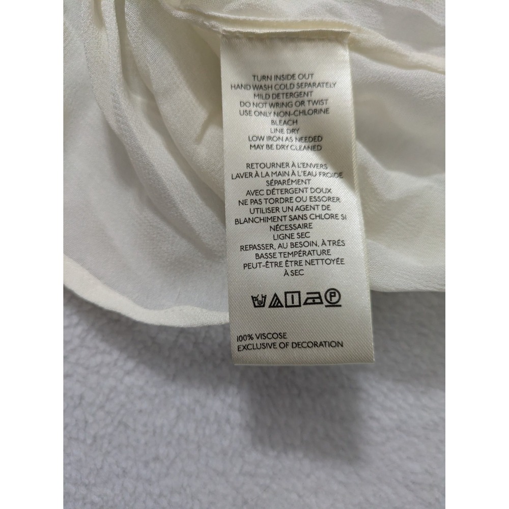 Free People Madeline Tunic Small White Embroidered Floral Bell Sleeve Fairy - Picture 7 of 10
